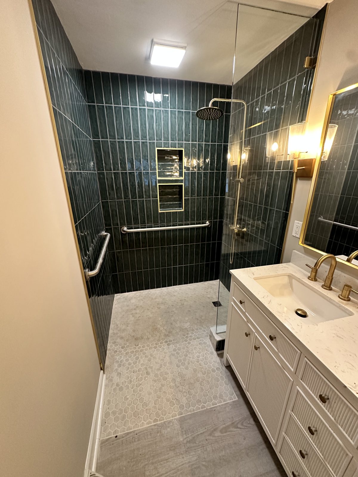 M22 Construction tile shower remodel charlotte project in Charlotte, NC